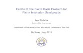 Facets of the Finite Basis Problem for Finite Involution ...dockie/pres/aaa80.pdf · I commutative semigroups (Perkins, 1968) I nite lattices and lattice-based algebras (McKenzie,