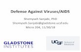 Defense Against Viruses/AIDS - UCSF ImmunoX ... • Estes et al. Defining total-body AIDS-virus burden with implications for curative strategies. (2017) Nature Medicine 23: 1271. •