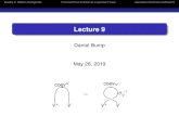 Daniel Bump May 28, 2019 coevsporadic.stanford.edu/quantum/lecture9.pdfcoevV or coevV depending on whether the arrow points left or right. Duality in Ribbon CategoriesThe Kauffman