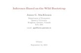 Inference Based on the Wild Bootstrap · Bootstrap Testing Consider the heteroskedasticity-robust t statistic l 0 l) = l 0 q l (X>X) 1X>X^ (X>X) 1 ll: (17) To calculate wild bootstrap