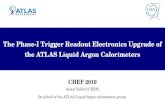 The Phase-I Trigger Readout Electronics Upgrade of ... In 2018 ATLAS ran with LAr Upgrade Phase-I (Now) : trigger readout upgrade LAr Phase-II (2024-2026) : main readout upgrade Average