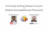 of Gödel’s Incompleteness Theoremspeople.inf.ethz.ch/trayteld/slides/cade19.pdfGödel’s Incompleteness Theorems 1931 There are sentences that the theory cannot decide (i.e., neither