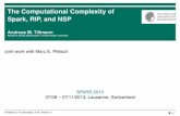 The Computational Complexity of Spark, RIP, and NSP€¦ · Sparse Recovery Conditions. minfkxk 0: Ax = b gis NP-hard (also with constraint kAx bk 2 "). various conditions for k-sparse