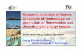 Research activities at Vienna University of Technology on … · 2019-12-19 · EU RES targets for 2020: 2020 Targets for Renewables Share of Gross Final Energy Consumption Austria
