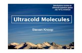 Ultracold molecules - Vrije Universiteit Amsterdamnat.vu.nl/~skp270/lectures/Ultracold_molecules_2008.pdf · 2008-10-16 · Ultracold Molecules Introductory course on Ultracold quantum