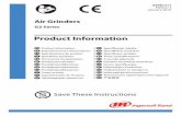 Product Information Manual, Air Grinders, G2 Series€¦ · Información de Seguridad Sobre el Producto Uso Indicado: Estas amoladoras neumáticas están diseñadas para eliminar