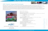 ARC Radar Upgrade Package...ARC Radar Upgrade Package Specifications • Noise Power: -115 dBm typical • Radar Noise Figure: 2.9 dB • Dynamic range: 80 dB (Receiver noise dominated)