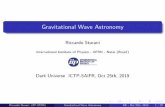 Gravitational Wave Astronomy - ICTP – SAIFR · Gravitational Wave Astronomy Riccardo Sturani International Institute of Physics - UFRN - Natal (Brazil) Dark Universe ICTP-SAIFR,