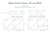 Mean-Field Theory: HF and BCS - cond-mat.de Mean-Field Theory: HF and BCS Erik Koch Institute for Advanced