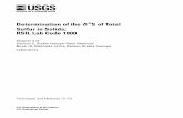 Determination of the δ S of Total Sulfur in Solids ... - USGS › lab › services › RSIL_SOP_1800.pdf · for a large user community within the U.S. Geological Survey (USGS) and