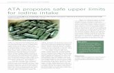 ATA proposes safe upper limits for iodine intake - …iodine, potassium iodide, and kelp supple-ments contain iodine in amounts that are up to a hundred times higher than the daily