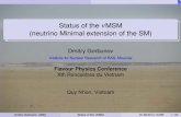 Status of the MSM (neutrino Minimal extension of the SM)vietnam.in2p3.fr/2014/flavour/FridayMorning/Gorbunov.pdf · Neutrino oscillations: NP is below EW scale ÈI ßN ÈR Outline