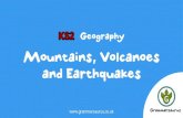 Mountains, Volcanoes · Why do Earthquakes happen? An earthquake disrupts the surface of the Earth, causing the ground to move and shake. Earthquakes happen when two large pieces