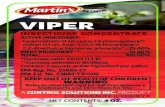 VIPER - DoMyOwn.com · VIPER INSECTICIDE CONCENTRATE For Industrial/Institutional/ Commercial Use Only • For use in houses, warehouses, industrial buildings, apartment