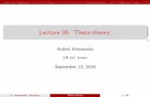 Lecture 06: Theta-theory. - Andrei Antonenko€¦ · Lecture 06: Theta-theory. AndreiAntonenko LIN 311: Syntax September13,2018 A. Antonenko (Syntax) Theta-theory1/39. Verbs and Arguments