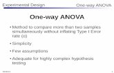 One-way ANOVA - FCUP · Experimental Design One-way ANOVA Data organization Suppose that we want to investigate the average length of a fish species in three different lakes because