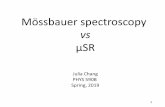 Mössbauer spectroscopy vs - Iowa State Universitycanfield.physics.iastate.edu/course/Julia Chang... · γ; rays 100% polarized muonbeam. What do we measure? numbers of : γ-ray photons