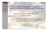 Superalloy Dependent Stability of β-NiAl Phase in ...cecamp/NIST Sp05 Diffusion copy.pdf · various superalloys (γ+γ’+others) by: Direct determination of interdiffusion fluxes