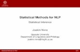 Statistical Methods for NLP - cl.lingfil.uu.senivre/master/StatMetLecture2.pdf · Y is ﬁnite and numerical. Statistical Methods for NLP 3(27) Stochastic Variables Frequency Functions