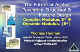 The Future of Asphalt Pavement Structural & Mixture Designspave/old/Technical Info... · 2003-08-06 · The Future of Asphalt Pavement Structural & Mixture Design Complex Modulus,