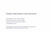 Carbon Nanotube Interconnects · dx R0 /2 RC2 re rshunt rv lM lk rshunt rabs rabs cQ cE A. Naeemi and J. Meindl, IEEE Electron Device Letters, vol. 28, pp. 135-138, 2007. 3 0 10 eff