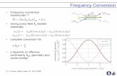 Frequency Conversion - QCUMbER · x = Quantum pulse gate Energy conservation Phasematching y g Eckstein, et al., Opt. Exp. 19, 13370 (2011) Brecht, et al., New J. Phys. 13, 065029