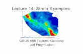 Lecture14 strain examples - University of Alaska …gps.alaska.edu/jeff/Classes/GEOS655/Lecture14_strain...A Worked Example • Consider this case of pure shear deformation, and two