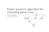 Faster quantum algorithm for evaluating game trees breichar/talks/Faster... Faster quantum algorithm for evaluating game trees Ben Reichardt x 1 x 6 x 9 x 5 x 9 x 7 x 8 x 5 x 2 x 3