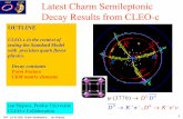 Latest Charm Semileptonic Decay Results from CLEO-c · m. d,s. DPF Jul 30 2009 Charm Semileptonic Ian Shipsey. 4. The discovery potential of B physics. is limited by systematic errors