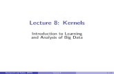 Lecture 8: Kernels - BGUinabd171/wiki.files/lecture8_handouts.pdf · Lecture 8: Kernels Introduction to Learning and Analysis of Big Data Kontorovich and Sabato (BGU) Lecture 8 1