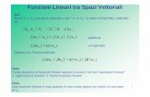 Funzioni Lineari tra Spazi Vettoriali - Mozzanica€¦ · Kernel o Nucleo (1) Def. Kernel Data f: V 1 V2 funzione lineare abbiamo: 1 ( ): 1()2 Ker f =f V ⊂V − 0 Teorema Data f: