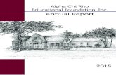 Alpha Chi Rho Educational Foundation, Inc. Annual Report€¦ · 109 Oxford Way Neptune, NJ 07753 732-988-0588 - Phone 732-988-5357 - Fax foundation@alphachirho.org The Alpha Chi