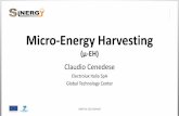 Micro-Energy Harvesting - CERRcerr.eu/sinergy-project/files/Energy_harvesting_Sinergy.pdf · energy scavenging or power scavenging. Energy harvesting applications can help to engage