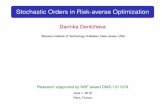 Stochastic Orders in Risk-averse delara/SESO/SESO2016/SESO2016-Wednesday_Deآ  1 Stochastic orders Stochastic