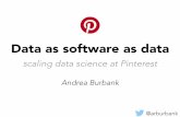 scaling data science at Pinterest - GOTO · PDF file scaling data science at Pinterest Andrea Burbank. @arburbank. @arburbank data data. @arburbank data is not raw material. @arburbank