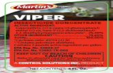 VIPER...VIPER KEEP OUT OF REACH OF CHILDREN CAUTION Refer to attached card for full Precautionary Statements and Directions for Use EPA Reg. No. 53883-27 EPA Est. No. 53883-TX-002