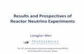 Results and Prospectives of Reactor Neutrino Experiments · The 12th particle physics phenomenology workshop (PPP12) 16-19 May, NCTU, Hsinchu, Taiwan. Outline • Reactor Neutrinos