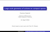 Large scale geometry of actions on compact spacesdsawicki/files/2016-04-14-slides.pdf · 4/14/2016  · Damian Sawicki Large scale geometry of actions on compact spaces. Warped metric