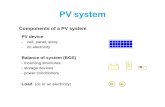 Components of a PV system - TU Delft OCW · CdTe 52 0.80 63 0.95 88 12 1200x600 20 Specifications of PV modules. Electrical parameters (1000W/m2, 25 °C, AM1.5) Rated power 150 W