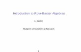 Introduction to Rota-Baxter Algebrasksda.ccny.cuny.edu/PostedPapers/lg-feb-15-08.pdfThen (R,Pλ) is a Rota-Baxter algebra of weightλ. In particular, id is a Rota-Baxter operator of