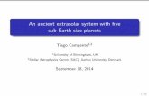 An ancient extrasolar system with five sub-Earth-size planets · Introducing KOI-3158 also KIC 6278762, HIP 94931 spectral type K0V over 0:5 arcsecyr 1 V = 8:86 d = 36 pc iron-poor