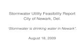 Stormwater Utility Presentation - University of Delaware€¦ · Stormwater Utility Feasibility Report City of Newark, Del. “Stormwater is drinking water in Newark”. August 18,