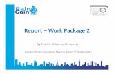Report –Work Package 2 - Site RainGain · WP2 A5 - Workshop: Discussion among the (scientific) project partners and international experts methods and experiences for fine‐scale