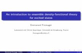 An introduction to ensemble density-functional theory for ... Emmanuel Fromager (UdS) Cours RFCT, p^ole Est et Nord-Est 7 / 12. Bi-ensemble DFT The bi-ensemble energy reads Ew = (1