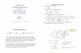 Lecture 13 Scaling Relations Hydrogen Burning M on the ... woosley/ay112-16/lectures/lecture13.4x.pdf · PDF file Lecture 13 Hydrogen Burning on the Main Sequence and Homology GK