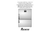 Combi NFE2 320 X · Afim de assegurar um funcionamento normal do seu aparelho de refrigeração que utiliza um refrigerador, o R600a, completamente amigo do ambiente (inflamável