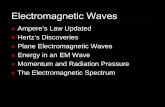 Electromagnetic Waves - Wake Forest Universityusers.wfu.edu/ucerkb/Phy114/L12-EM_Waves.pdf · Electromagnetic waves travel through free space at the speed of light. The electric and