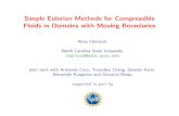 Simple Eulerian Methods for Compressible Fluids in …...Simple Eulerian Methods for Compressible Fluids in Domains with Moving Boundaries Alina Chertock North Carolina State University