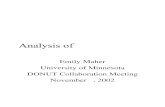 Emily Maher University of Minnesota DONUT Collaboration ...DONUT Collaboration Meeting November , 2002 • Bayesian Probability Formula – Prior Probability – Probability Density