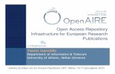 Open Access Repository Infrastructure for European ...helios-eie.ekt.gr/EIE/bitstream/10442/8649/1/18016.pdf · OpenAIRE & Open Access Science is all about – communication and collaboration